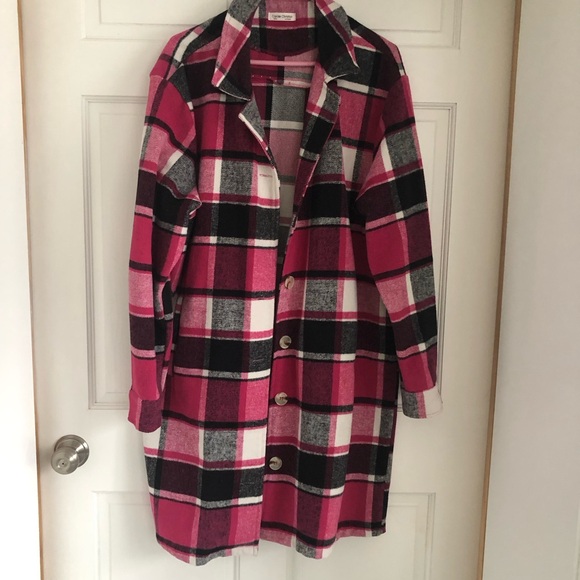 Carole Christian Jackets & Blazers - ❤️ CLOSET CLEAR OUT!! 🎉 Plaid Pink and Black Women's Coat
